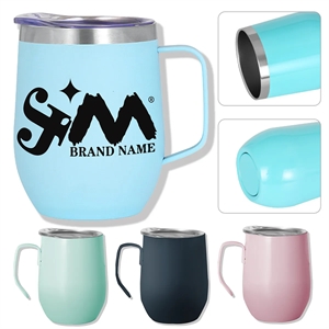 12oz Double Wall Insulated Stainless Steel Coffee Travel Mug