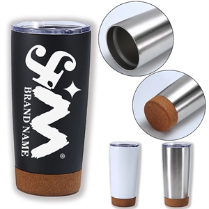 20 Oz Vacuum Insulated Travel Tumblers With Cork Bottom