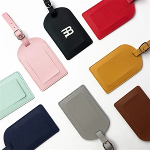 Luggage Tag PU Leather Suitcase Baggage Travel Bag Label