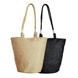 Jute Fashion Tote with thick Rope handles