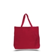 Cotton shopping / Beach Tote with webbed handles | https://www.bestnamebadges.com