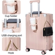 Small Creative Luggage with Cup Holder Usb Port Lock | https://www.bestnamebadges.com