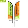 9' Double Sided Feather Flag Kit With Spike Base | https://www.bestnamebadges.com