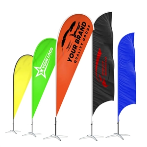Lasting Durable Promotion Custom Feather Flag Banner Set