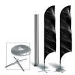 Lasting Durable Promotion Custom Feather Flag Banner Set | https://www.bestnamebadges.com