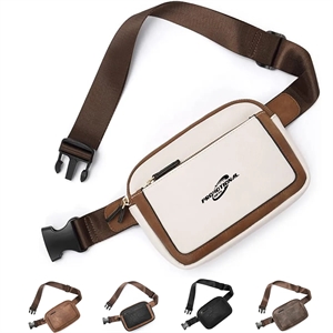 Vegan Leather Crossbody Waist Belt Bag