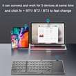 Foldable Bluetooth Keyboard with Touchpad Rechargeable | https://www.bestnamebadges.com