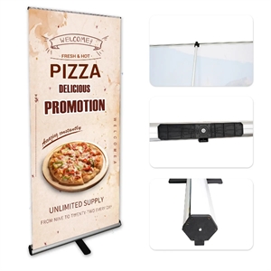 31.5" Retractable Banner Stand With Full Color