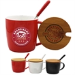 Customizable Wood Coffee Cup With Engraved Bamboo Lid | https://www.bestnamebadges.com