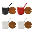 Customizable Wood Coffee Cup With Engraved Bamboo Lid | https://www.bestnamebadges.com