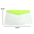 Transparent Assorted Color Document Holder With Snap Closure | https://www.bestnamebadges.com