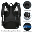 Durable Travel Laptop Backpack with USB Charging Port | https://www.bestnamebadges.com