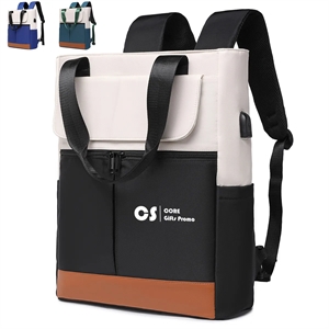Stylish Contrast Color Waterproof Backpack