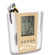 Multifunctional Digital Bamboo And Wood Pen Holder Clock | https://www.bestnamebadges.com
