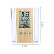 Multifunctional Digital Bamboo And Wood Pen Holder Clock | https://www.bestnamebadges.com