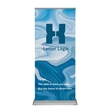Retractable Aluminum Banner Stand With Custom Print | https://www.bestnamebadges.com