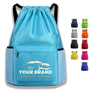 Oxford Large Capacity Waterproof  Drawstring Gym Backpack