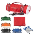 Riverside rPET Roll-Up Blanket With Carrying Handle | https://www.bestnamebadges.com
