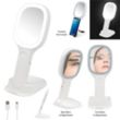 Light Up Double Sided Mirror With Wireless Charger | https://www.bestnamebadges.com
