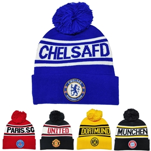 Customizable Branded Crochet Knitted Ski Bobble Ball Hat