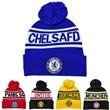 Customizable Branded Crochet Knitted Ski Bobble Ball Hat | https://www.bestnamebadges.com