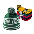 Customizable Branded Crochet Knitted Ski Bobble Ball Hat | https://www.bestnamebadges.com