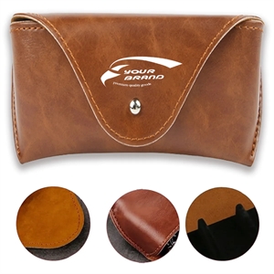PU Leather Portable Durable Soft Slim Semi Hard Glasses Case