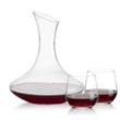 Hampton Carafe & Garland Stemless Wine | https://www.bestnamebadges.com