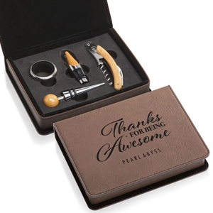 Norene Wine Accessory Set - 4pc | https://www.bestnamebadges.com