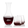 Oldham Carafe & Howden Stemless Wine | https://www.bestnamebadges.com