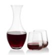 Oldham Carafe & Howden Stemless Wine | https://www.bestnamebadges.com