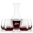 Oldham Carafe & Howden Stemless Wine | https://www.bestnamebadges.com
