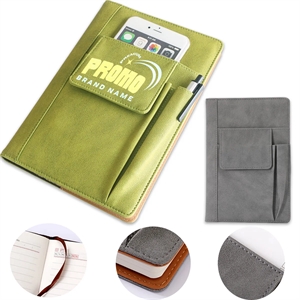 200 Pages Thick Paper Notebooks With Front Pen Pockets