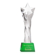 Arlington Star Award on Robson Base - Green | https://www.bestnamebadges.com