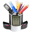 Multi-Function Desk Holder Caddy Clock | https://www.bestnamebadges.com