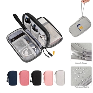 Waterproof Double Layers Travel Cable Organizer Pouch