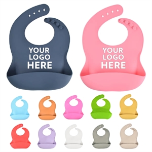 Adjustable Waterproof Silicone Bibs for Babies Toddlers
