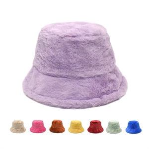 Winter Warm Fuzzy Bucket Hats for Women