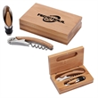 Bamboo Wine Set | https://www.bestnamebadges.com