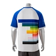 75D Fluorescent Digital Print Men's Raglan V-Neck T-Shirt | https://www.bestnamebadges.com