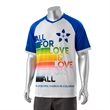 75D Fluorescent Digital Print Men's Raglan V-Neck T-Shirt | https://www.bestnamebadges.com
