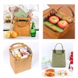 4 Pack Reusable Washable Kraft Paper Insulated Lunch Bag | https://www.bestnamebadges.com