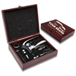 Elegant 9 Piece Set In Rosewood Box Wine Accessory Tool Kit | https://www.bestnamebadges.com