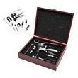 Elegant 9 Piece Set In Rosewood Box Wine Accessory Tool Kit | https://www.bestnamebadges.com