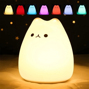 Cute Cat Lamp Night Light for Kids Birthday Gifts