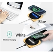 15W Light Up Logo Bamboo Portable Fast Wireless Charger | https://www.bestnamebadges.com