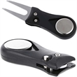 Foldable Golf Ball Marker Switchblade Divot Tool Pitch Fix | https://www.bestnamebadges.com