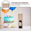 Reusable Natural Jute Wine Handle Bag With Clear Window | https://www.bestnamebadges.com