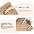 Reusable Natural Jute Wine Handle Bag With Clear Window | https://www.bestnamebadges.com