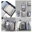 Pu Leather Hanging Travel Toiletry Bag All-Over Printing | https://www.bestnamebadges.com